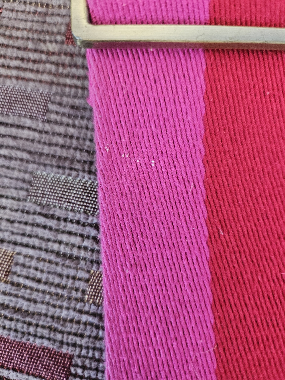 Parker Thatch Adjustable Pink and Red Stripe Crossbody Strap - Picture 4 of 6